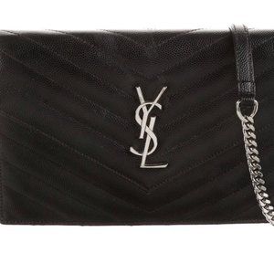 Saint Laurent Monogram Matelasse Wallet On Chain